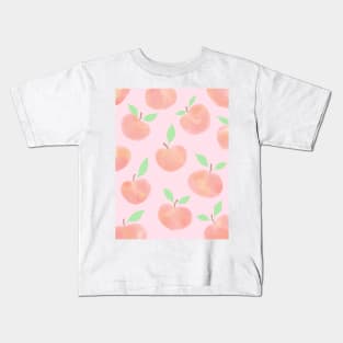 Pink Summer Peaches Kids T-Shirt